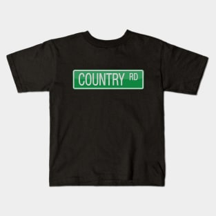 Country Road Street Sign Kids T-Shirt